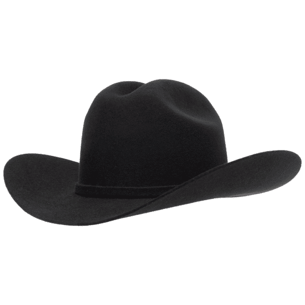 4A, Black, Rancher, Hat, Western Hat, 3 ½ inches, Cattleman, Cowboy Hat, Cowgirl Hat, Fur Felts, Men's Hats, Women's Hat, Western, Western Felts