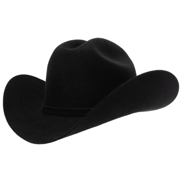 4A, Black, Sinaloa, Hat, Western Hat, 3 ½ inches, Cattleman, Cowboy Hat, Cowgirl Hat, Fur Felts, Men's Hats, Women's Hat, Western, Western Felts